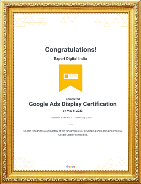 Google Ads Display Certification