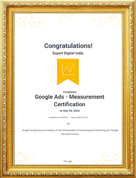 Google Ads Measurement Certification