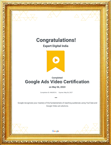 Google Ads Video Certification