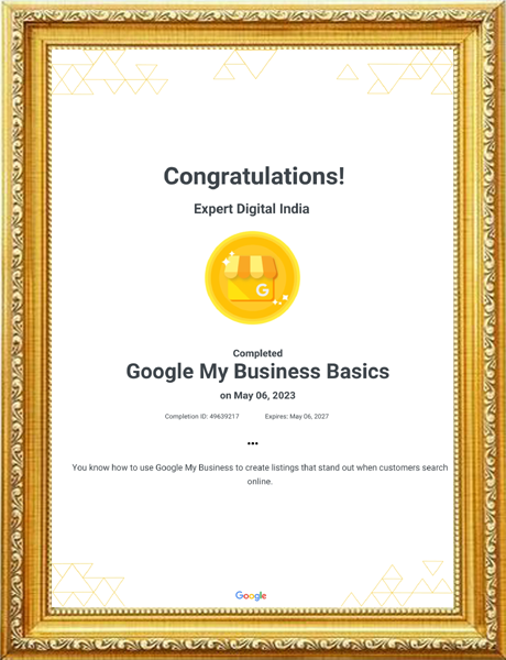 Google My Business Certification